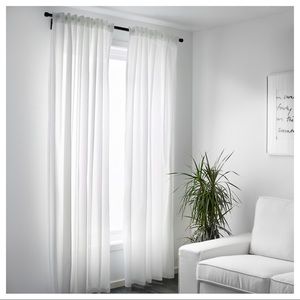 IKEA VIVAN Curtains, 1 pair, white, 57x98 ½ "